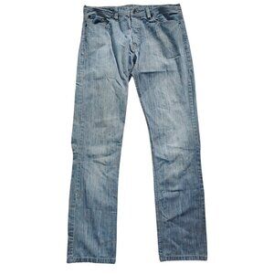 Heritage 1981 Men's Straight Button Up Jeans, Size 32, Light wash